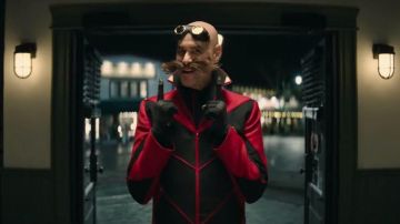 Red and black jacket worn by Dr. Ivo Robotnik (Jim Carrey) as seen in Sonic the Hedgehog 2 movie wardrobe