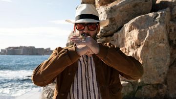 Sunglasses worn by Nic Cage (Nicolas Cage) as seen in The Unbearable Weight of Massive Talent movie