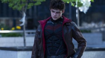 The leather jacket worn by Jason Todd (Curran Walters) in the Titans series (Season 3 Episode 12)