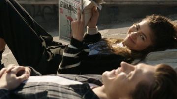 Black and White Striped Cardigan Sweater worn by MJ (Zendaya) in Spider-Man: No Way Home movie wardrobe