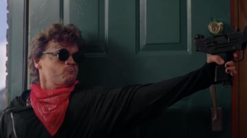 Round Sunglasses worn by Rick Calloway (Emile Hirsch) as seen in Pursuit movie outfits