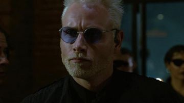 Round Blue Sunglasses worn by Sheperd (Max Riemelt) as seen in The Matrix Resurrections Movie Wardrobe