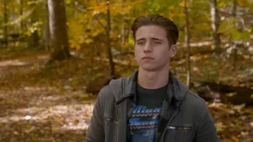 "Wing and Thunder" T-Shirt worn by Robby Keene (Tanner Buchanan) in Cobra Kai TV series outfits (Season 3 Episode 9)