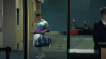 Vuarnet Blue Sports Bag used by Stéphane (Avan Jogia) as seen in The Exchange