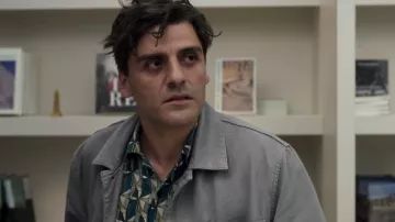Geometric Printed Shirt worn by Marc Spector (Oscar Isaac) as seen in Moon Knight TV Show outfits (Season 1)