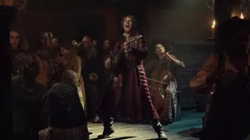 Red Burgundy Costume Cosplay worn by Jaskier (Joey Batey) as seen in The Witcher Wardrobe (Season 2 Episode 4)