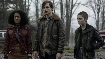 Leather Jacket worn by Theo Putnam (Lachlan Watson) as seen in Chilling Adventures of Sabrina TV series wardrobe (Season 1)