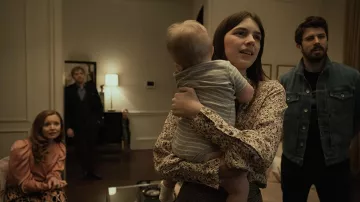 Floral Blouse Shirt worn by Leanne Grayson (Nell Tiger Free) as seen in Servant TV series (Season 3 Episode 3)