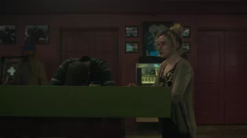 Cardigan worn by Ruth Langmore (Julia Garner) as seen in Ozark Tv show (Season 4 Episode 4)