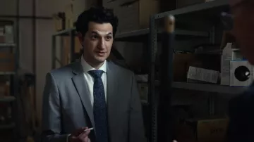 Blue Floral Printed Tie worn by F. Tony Scarapiducci (Ben Schwartz) as seen in Space Force Wardrobe (Season 2)