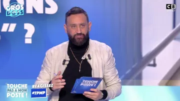 The leather jacket worn by Cyril Hanouna in the show Touche pas à mon poste February 2, 2022