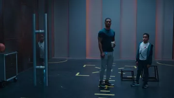 Basketball Printed Tee worn by Dion Warren (Ja'Siah Young) as seen in Raising Dion TV series wardrobe (Season 2 Episode 1)