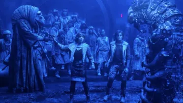 Leather skirt worn by Qi'ra (Emilia Clarke) as seen in Solo: A Star Wars Story movie wardrobe