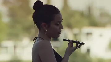 Earrings worn by Maddy Perez (Alexa Demie) as seen in Euphoria TV series outfits (Season 2 Episode 6)