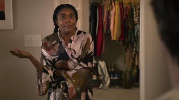 Túnica de seda usada por Zoey Baker (Gabrielle Union) como se ve en Cheaper by the Dozen ouftits