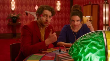 The red blazer jacket worn by Théo Daguerre (Pablo Pauly) in the film Murder Party