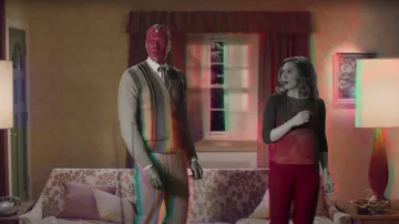 Grey Striped Cardigan worn by Vision (Paul Bettany) as seen in WandaVision TV series (Season 1 Episode 3)