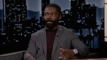 UK Flag Dial Watch worn by David Oyelowo as seen in Jimmy Kimmel Live! on February 8, 2022