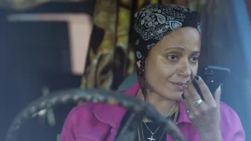 Black Bandanas worn by Quiet Ann (Judy Reyes) as seen in Claws TV series outfits (Season 4 Episode 10)