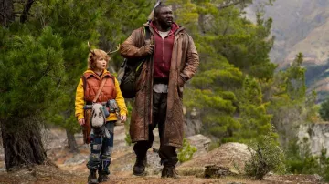 Brown long coat worn by Tommy Jepperd (Nonso Anozie) as seen in Sweet Tooth TV series wardrobe (Season 1)