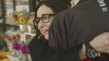 Black watch worn by Sam Fox (Pamela Adlon) as seen in Better Things TV show wardrobe (Season 5)