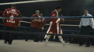 Everlast Boxing Red Robe worn by Stuart Long (Mark Wahlberg) as seen in Father Stu movie wardrobe