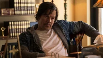 Grey Hoodie worn by Stuart Long (Mark Wahlberg) as seen in Father Stu movie