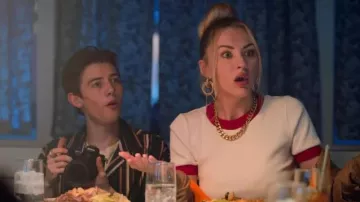 Striped polo shirt worn by Jack Dunkleman (Griffin Gluck) in Tall Girl 2 movie outfits