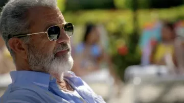 Aviator Gold Watch worn by Stark (Mel Gibson) as seen in Panama movie wardrobe