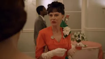 Orange Dress worn by Nurse Betsy Bucket (Judy Davis) as seen in Ratched TV series wardrobe (Season 1)
