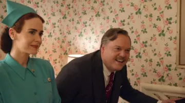 Printed Tie worn by Governor George Wilburn (Vincent D'Onofrio) as seen in Ratched TV series outfits (Season 1 Episode 1)