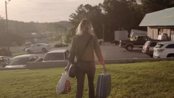 Bag worn by Andy Oliver (Bella Heathcote) as seen in Pieces Of Her TV show (S01E03)