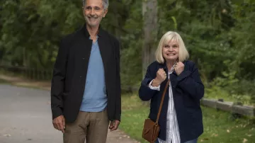 The brown handbag worn by Danie (Isabelle Nanty) in the movie So We Dance