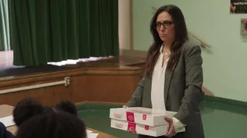 Grey Blazer Jacket worn by Sam Fox (Pamela Adlon) as seen in Better Things TV series outfits (Season 5 Episode 3)