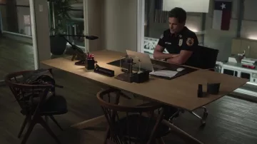 Desk lamp used by Owen Strand (Rob Lowe) in 9-1-1: Lone Star Tv series furniture (Season 3 Episode 9)