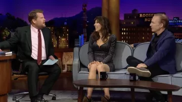 Grey shoes worn by Bob Odenkirk as seen in The Late Late Show with James Corden on March 9, 2022