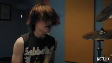 Black Sabbath Tank Top worn by Kevin Schlieb (Jaeden Lieberher) as seen in Metal Lords outfits