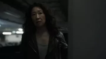 Leather jacket worn by Eve Polastri (Sandra Oh) as seen in Killing Eve Wardrobe (S04E03)