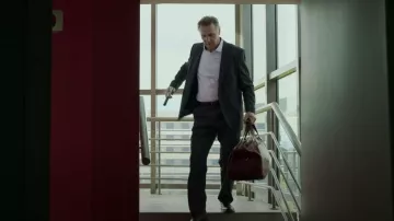 Travel Leather Bag worn by Alex Lewis (Liam Neeson) as seen in Memory movie