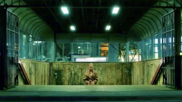 Wool Coat worn by Julia (Maika Monroe) as seen in Watcher movie outfits