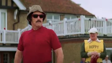 Sombrero de cubo a cuadros usado por Maurice Flitcroft (Mark Rylance) como se ve en la película El fantasma del abierto