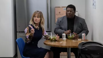 Printed Blouse Shirt worn by Meri (Rosebud Baker) as seen in Life & Beth TV series (Season 1 Episode 1)