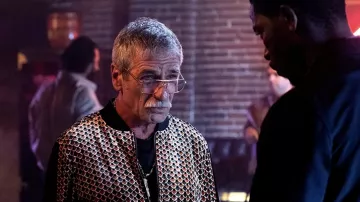 Printed Bomber Jacket worn by Avi Drexler as seen worn by Avi Drexler (Alon Aboutboul) as seen in Snowfall TV show (S05E06)