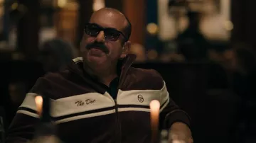 Sergio Tacchini Velvet Sports Track Jacket worn by Dr. Swerdlow (Rick Hoffman) in Billions TV show wardrobe (S06E10)