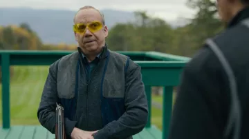 Orvis Vest Jacket worn by Chuck Rhoades (Paul Giamatti) as seen in Billions TV show outfits (S06E10)
