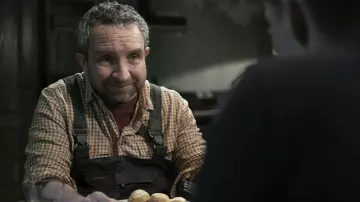 Plaid Shirt worn by Virgil (Eddie Marsan) as seen in The Contractor