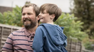 Striped Polo Shirt worn by Bull (Neil Maskell) as seen in Bull movie wardrobe