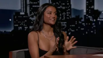 Necklace worn by Simone Ashley as seen in Jimmy Kimmel Live! on March 28, 2022