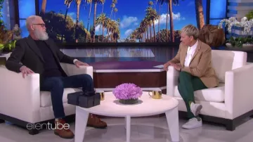 Bottes de montagne brunes portées par David Letterman dans The Ellen DeGeneres Show