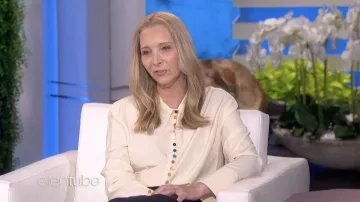 Camisa de blusa de botón usada por Lisa Kudrow en The Ellen DeGeneres Show